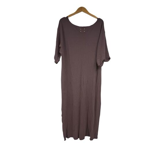 Free People x Vintage Souls Saddle Up Maxi Tee Dress Brown Size L Western NEW - Picture 5 of 7
